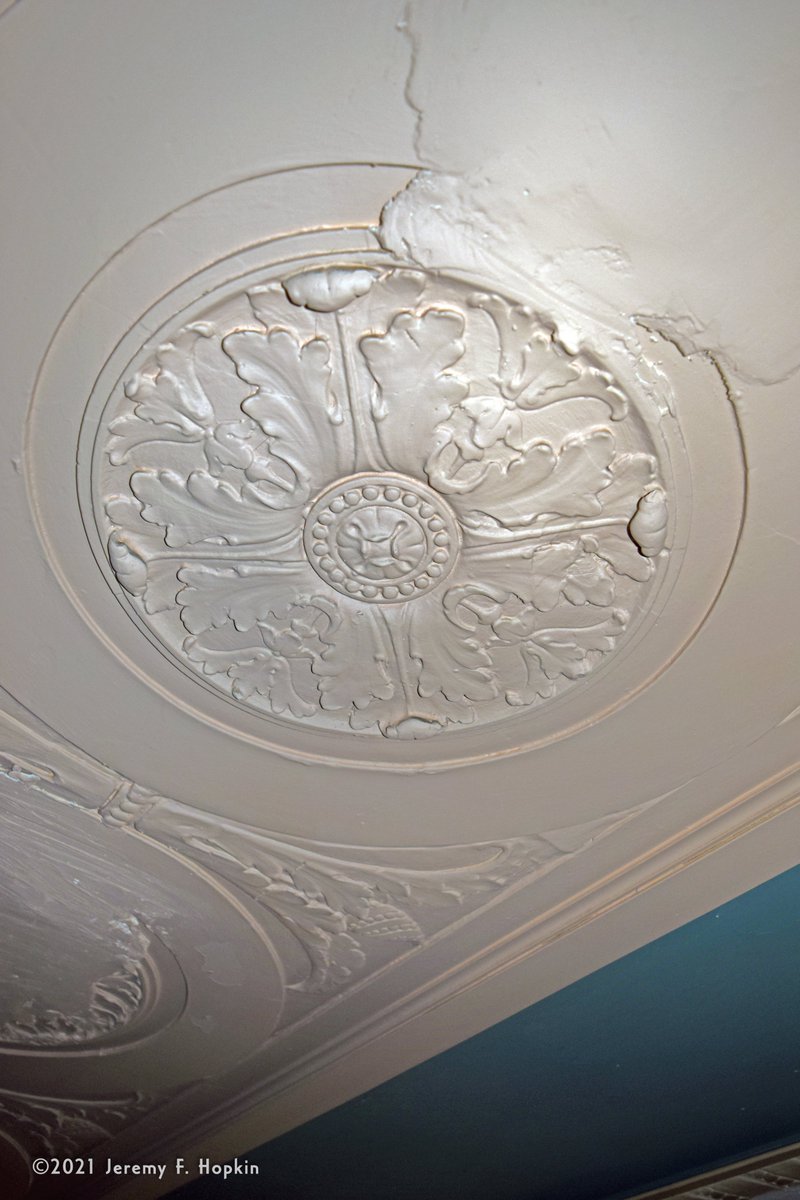 Great! Happy you joined! - We're now inside the Parkdale Hall on Queen Street West in Toronto. Let's climb up to touch the ornate plaster ceiling from 1920. Now shimmy up the ladder through a narrow opening, into the darkness of a space that sunlight hasn't touched in 100 years.