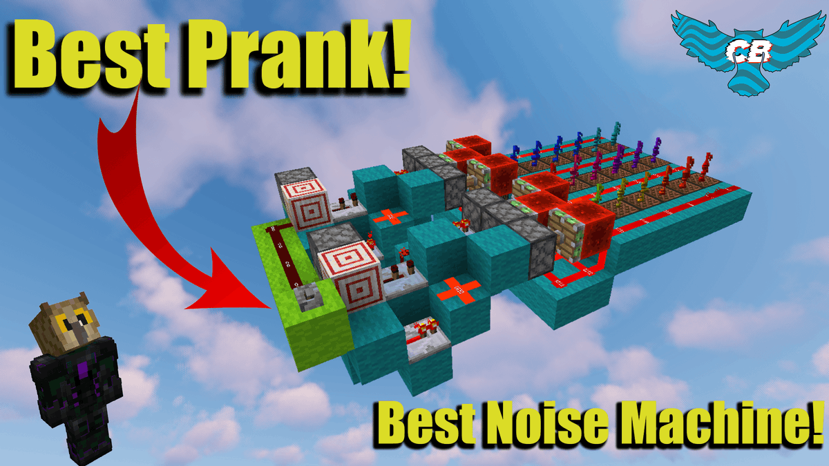 NJCyberBird1's tweet photo. Ever wanted to prank your friends ears in #minecraft ? Just dropped a tutorial for a VERY load noise machine! Check it out! https://t.co/6iiuSy4Dfw https://t.co/sj5R2Pvit2