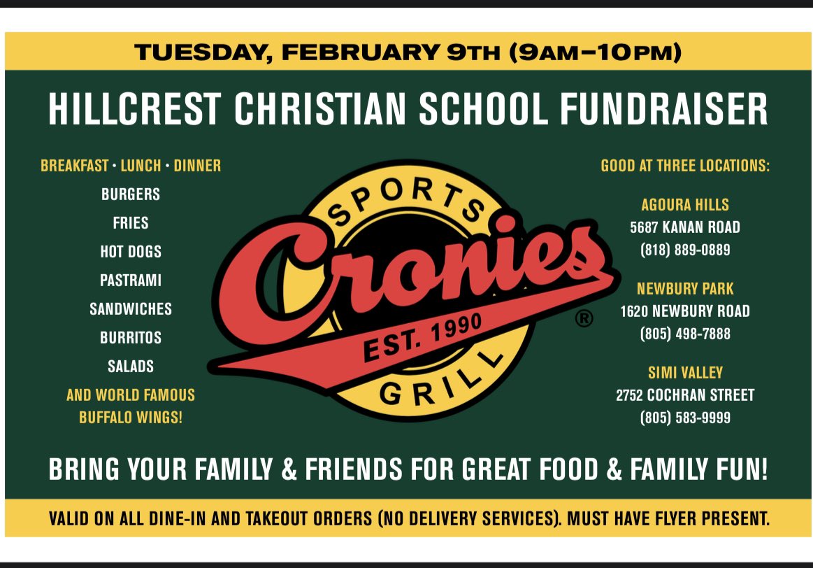 Hillcrest Christian School (@hcsthousandoaks) on Twitter photo 