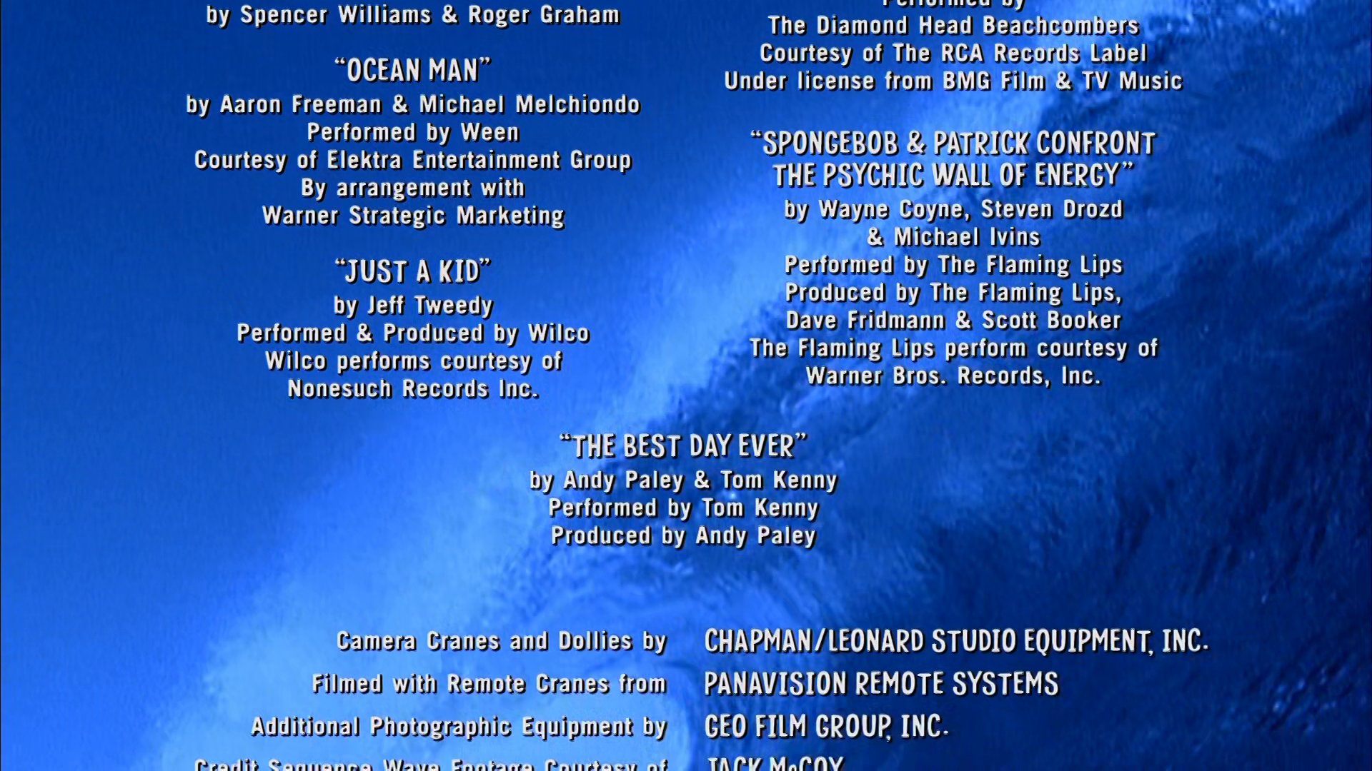 In The SpongeBob SquarePants Movie (2004), the song “Ocean Man” by