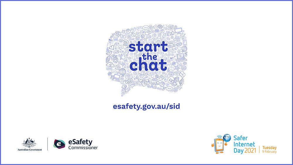 Happy Safer Internet Day 2021 from inDigiMOB!
Have a look at the info available at esafety.gov.au for kids, parents and workplaces and start the chat about online safety! 
#SID2021 #startthechat #onlinesafety