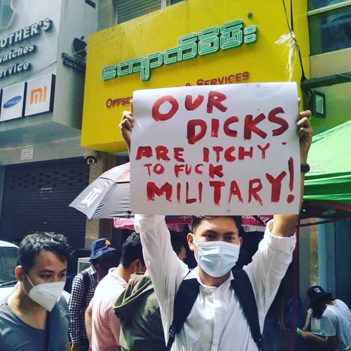 Itcy Dick !
Hear the Voices of Myanmar 
Military Dictator must fall.