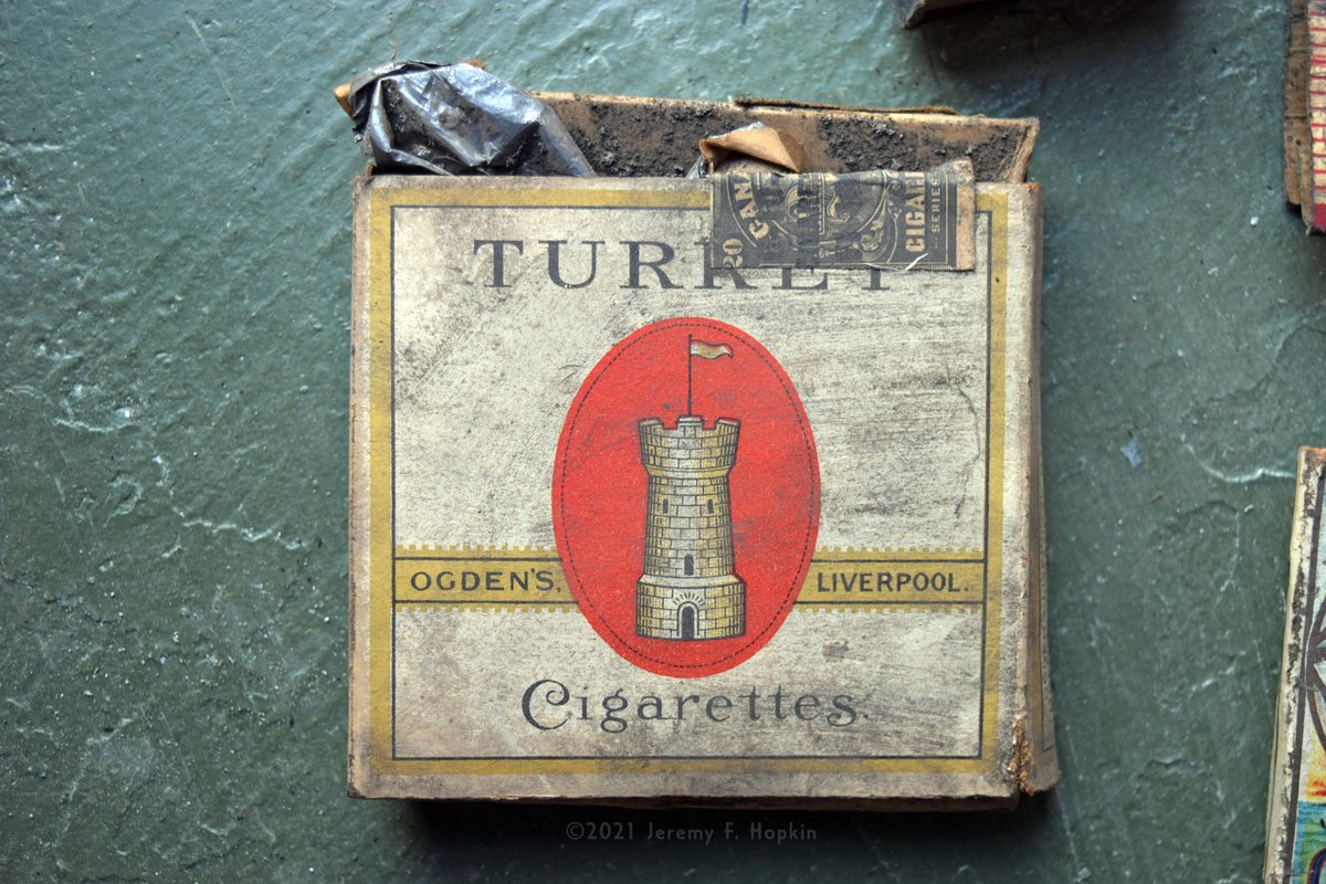 Turret Cigarettes cardboard package, c.1920s.