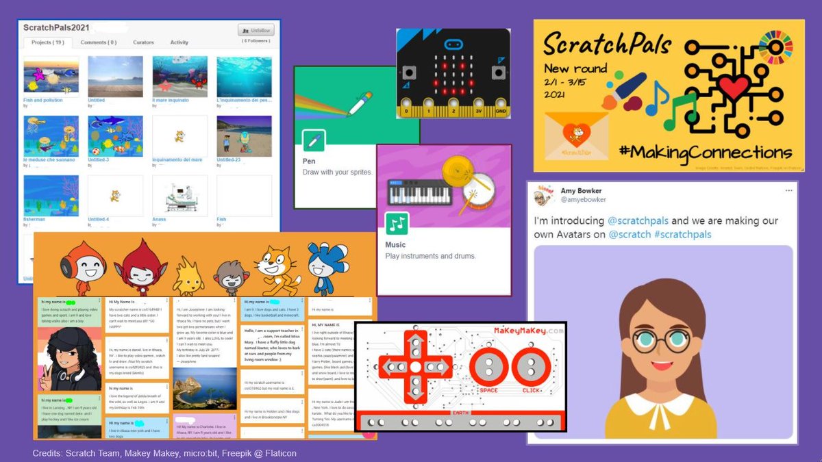 Dynamic Week 1 in #ScratchPals #MakingConnections! Students created <a href="/scratch/">Scratch Team</a> intro projects, <a href="/padlet/">Padlet</a> posts, and #Scratch avatars, while teachers planned for <a href="/scratchpals/">ScratchPals</a> themes The Arts &amp; Phys Computing! <a href="/ISTEglobalPLN/">ISTE Global PLN</a> <a href="/ScratchEdTeam/">ScratchEdTeam</a> <a href="/makeymakey/">Makey Makey</a> <a href="/microbit_edu/">Micro:bit Educational Foundation</a> #CSForAll #GlobalEd