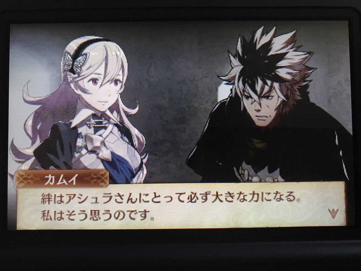 愛 カムイとアシュラの支援レベルがbに上がりました 一人で傷を抱えては駄目って事ですね 内容は違えど確かに心に傷みを抱えている仲間は何人か居ますよね 個人的にパッと思い付くのはスズカゼさんとオボロさんかな 絆がアシュラさんを変えてくれると