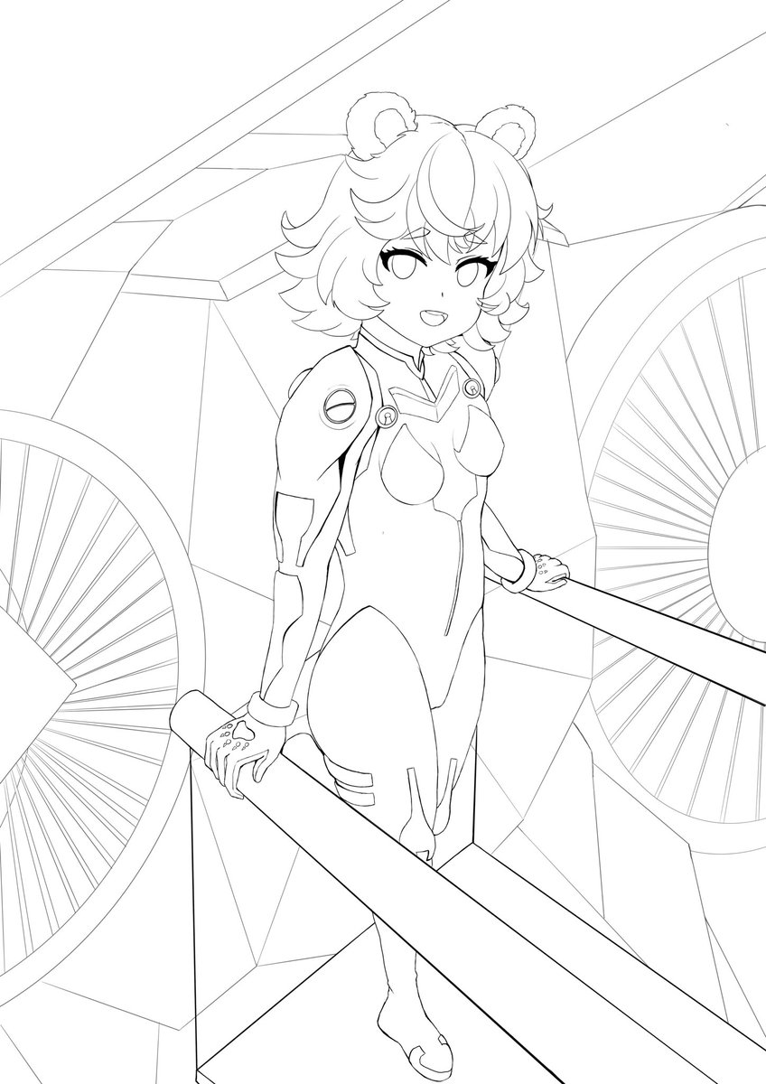 Lineart done. Super happy how this is coming out so far 