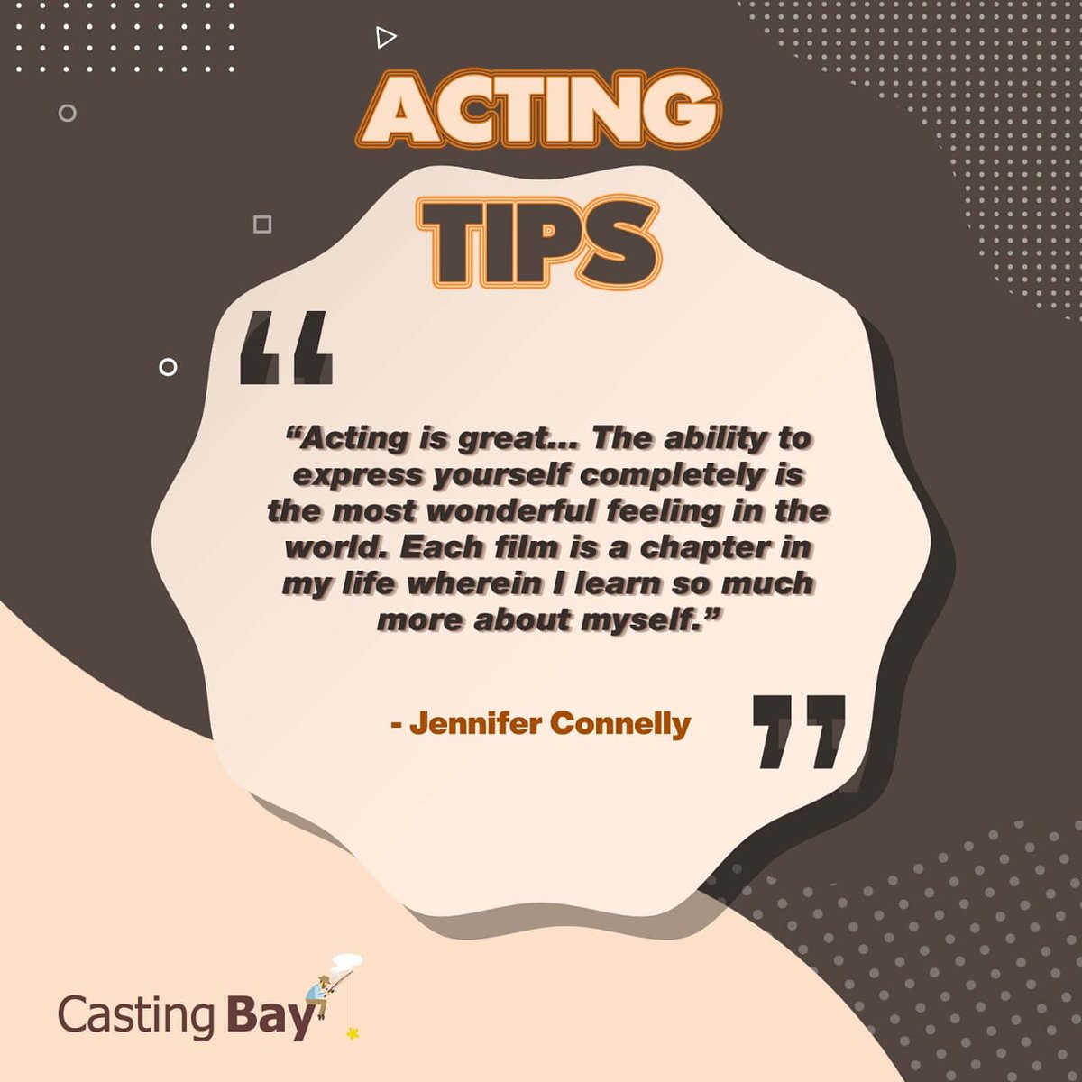 casting_bay's tweet image. Through acting you can express countless emotions!

#CastingBay #CastingTips #ActingTips #Actor #Tips #JenniferConnelly #TuesdayTips