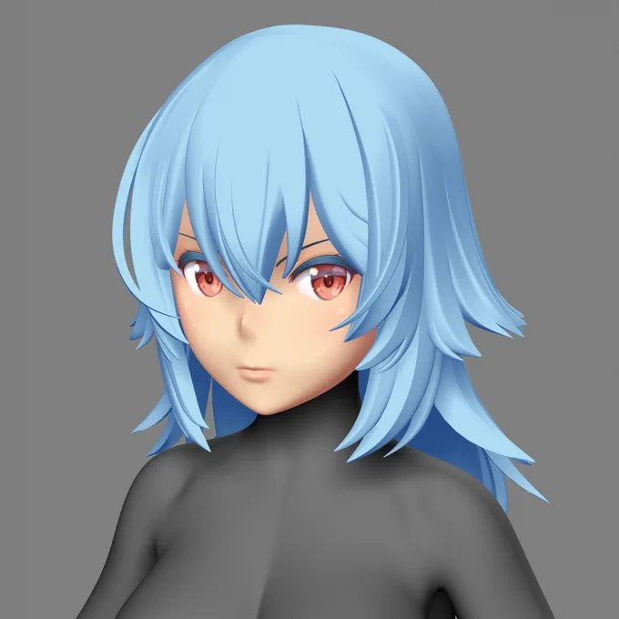 オリジナル顔と髪パーツをモデリングしてみました～ 