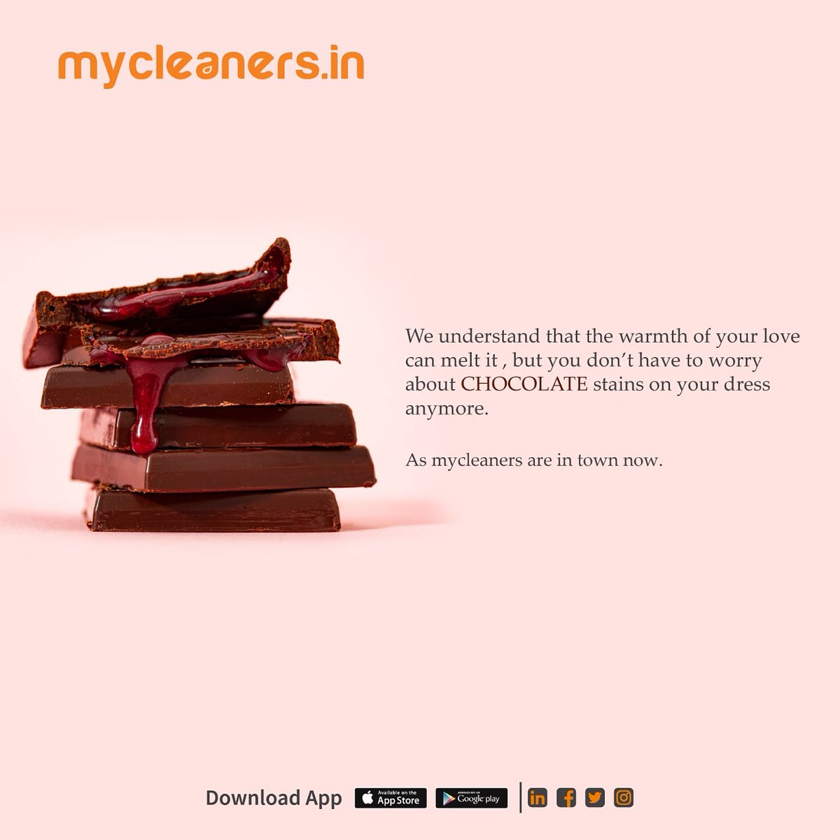 MycleanersIn's tweet image. So don&apos;t shy away from sharing and eat chocolate the way you want without any worry. 

Happy Chocolate Day to all the dear Customers

#chocolateday #valentineweek #spreadlove