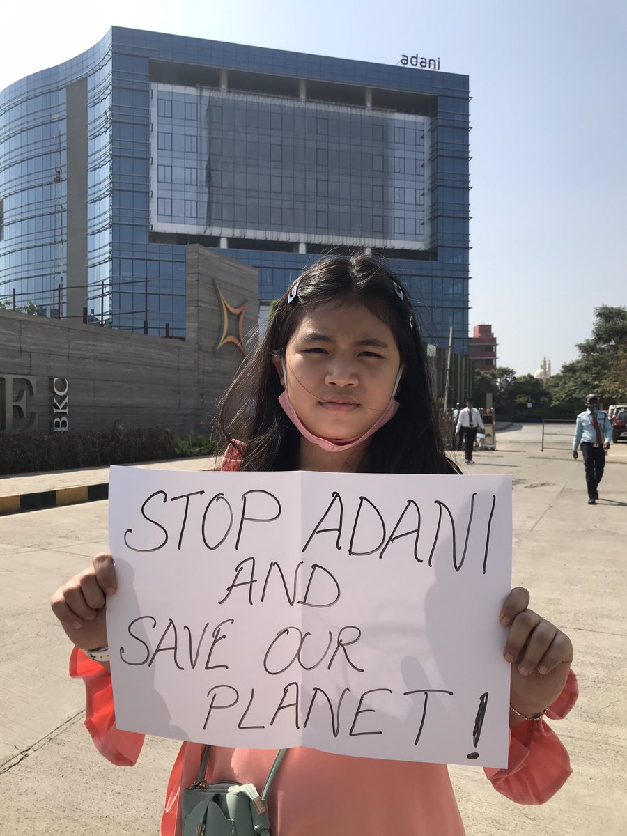 LicypriyaK's tweet photo. We don’t have any personal problems with Adani. We are against his coal business in various countries destroying our forests, our planet, our health &amp; our future. People working in this must be shifted to green jobs &amp; clean energy sectors.

STOP GREENWASH! STOP ADANI! https://t.co/bR9jbnLK0u