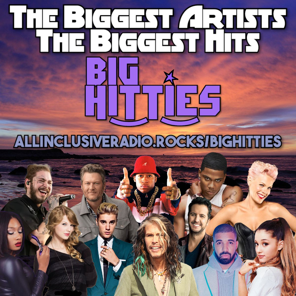 Have you check out BIG HITTIES ?  It's all the hits of #pop #country #rock #dance #hiphop and more.  One station, all the hits.  Listen on the All Inclusive Radio app, our website or great stream sites everywhere! #taylorswift #pink #LukeBryan #LLCoolJ #PostMalone #Nelly and more