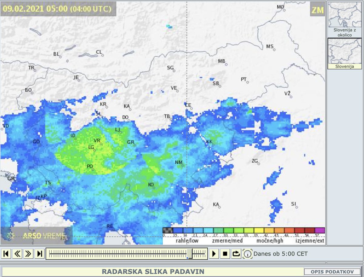 I_m_jack's tweet photo. @meteoSI Živjo ARSO, zdej sem pa že 2x videl na radarju padavin tale krog oz. v tem primeru mogoče celo 2. Kaj točno je to in zakaj to nastane? Slika je priložena. Hvala vam za odgovor. https://t.co/Jjp3LJC0RI