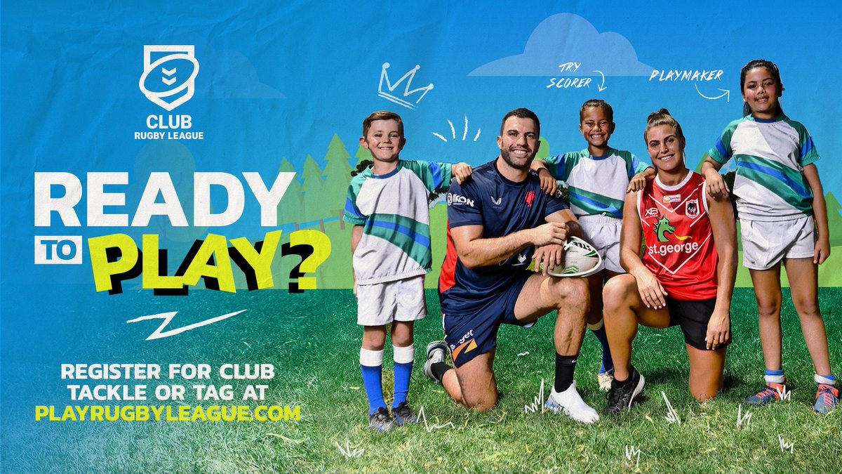 Ready to Play? 🤩 

Register to play rugby league today and sign up to developing a healthy body and mind. 

Find out more - playrugbyleague.com