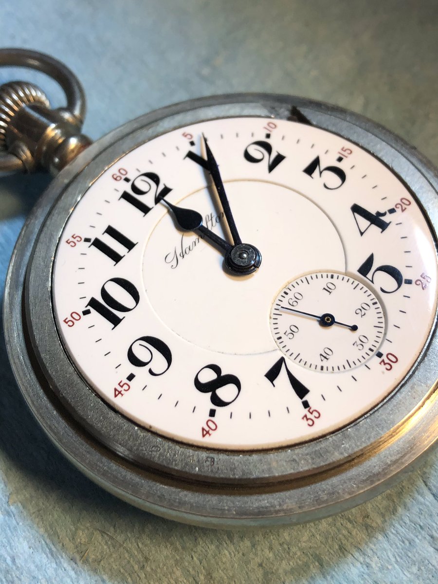 Timebuilder's tweet image. Nice Hamilton 18 Size pocket watch restored by us.