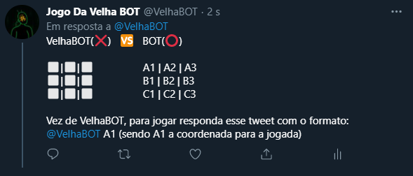 Jogo Da Velha BOT (@VelhaBOT) / X