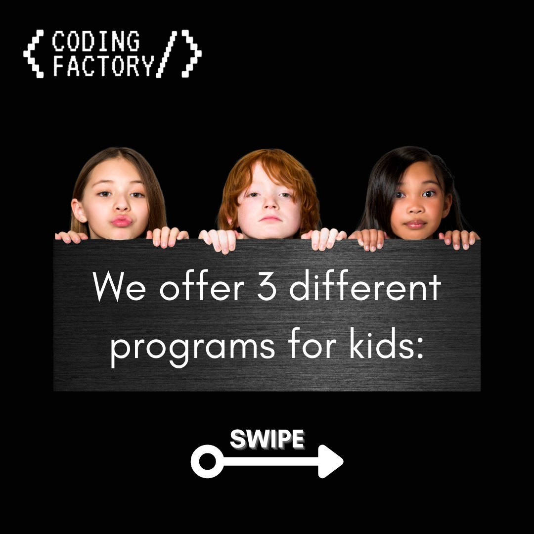 CodingfactoryA's tweet image. Programs offered at Coding Factory.
DM for more details.
.
.
.
#coding #codingforkids #kidscodingclasses #kidswhocode #learntocode #codingfactory #entrepreneur #sydney #melbourne #brisbane #perth #adelaide #tasmania #darwin #australia #youngcoders #creativity #tuesdaymotivations