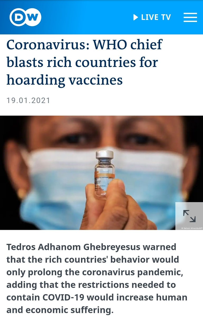 Meanwhile rich countries who routinely pontificate India, indulged in what they know best, hoarding. The same countries let millions die in the HIV pandemic in Africa & are shamelessly indulging in it again.