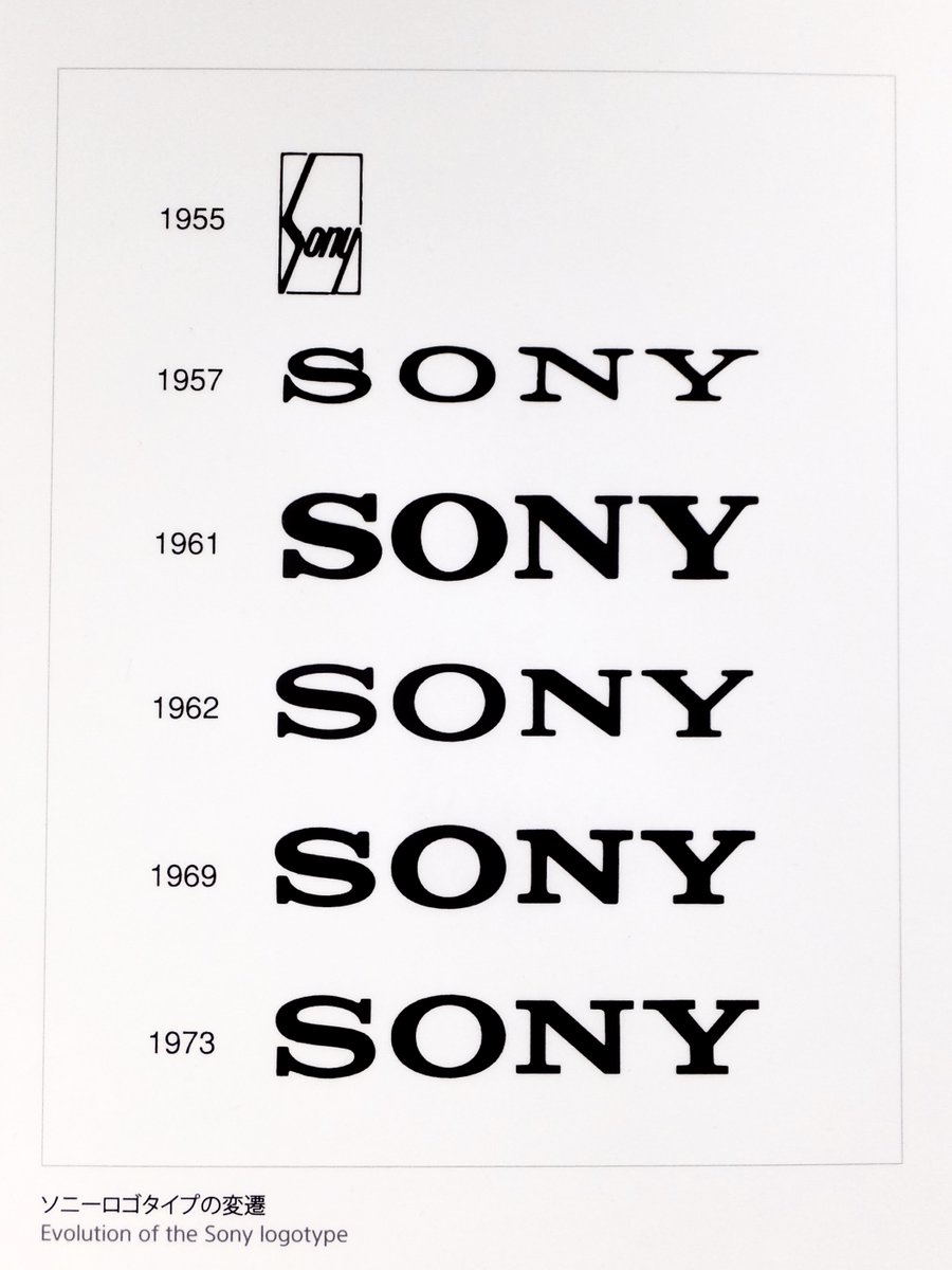 Buzzhead Rt やっぱり今のロゴなら誰でも読めるしな 扱いづらそうな初代ロゴ以外は 多少の変化はあるけど基本は変わってないんだよね 15年の Sony Design Making Modern展 より