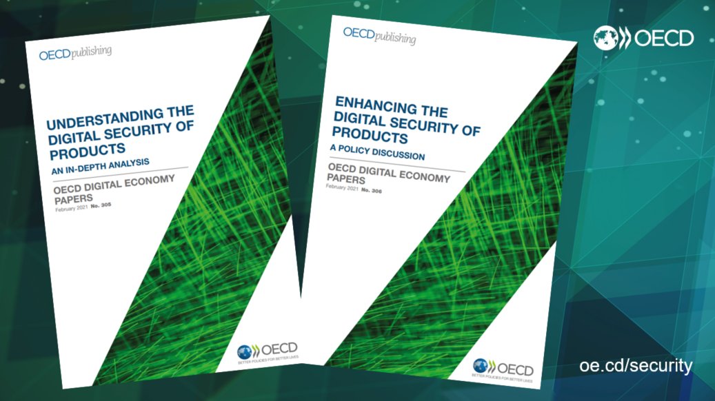 Enhancing #DigitalSecurity of products is a major challenge as we become increasingly reliant on smart products like #IoT devices.

Our new reports &amp; policy note analyze why #cyberrisk is rising and how policy makers can address it effectively 👉 oe.cd/security

#SID2021