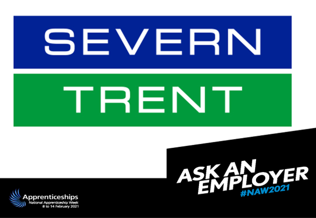 SevernTrentLife's tweet photo. We're looking forward to supporting @Apprenticeships with their #AskAnEmployer from 12pm-2pm today, make sure to drop us any worries or questions you have about becoming an apprentice! 🤩 https://t.co/oNGNaa3IyN