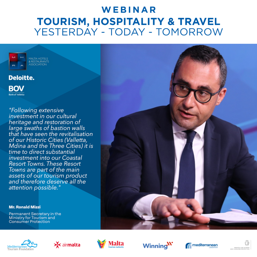 Mr. Ronald Mizzi - Permanent Secretary in the Ministry for Tourism and Consumer Protection.

Tourism, Hospitality &amp; Travel. Yesterday - Today - Tomorrow.