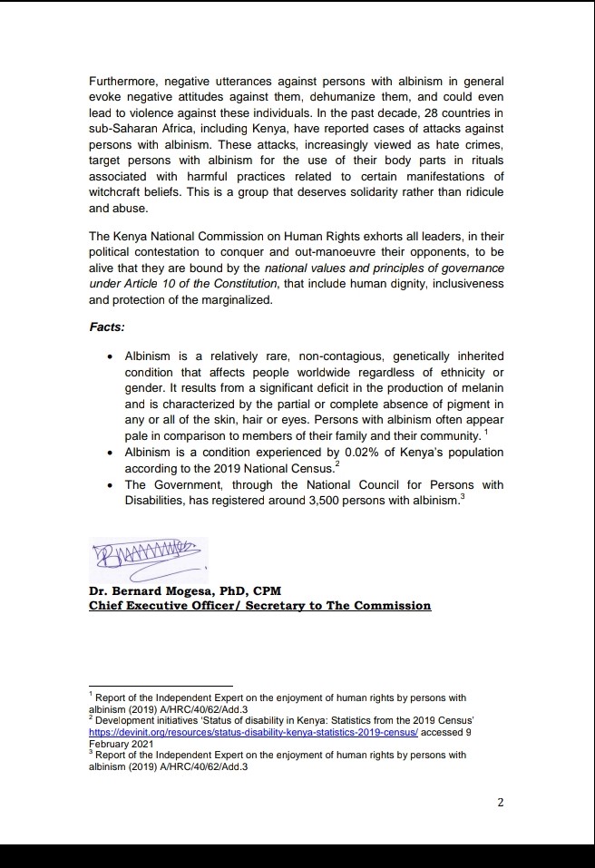 Press Statement in Response to Hon. MP. Junet Mohamed’s Disability 
Comments Against Senator Dr. Isaac Mwaura. <a href="/MwauraIsaac1/">Dr. Isaac Mwaura CBS</a> <a href="/KTNNewsKE/">KTN News</a> <a href="/ntvkenya/">NTV Kenya</a> <a href="/citizentvkenya/">Citizen TV Kenya</a> <a href="/K24Tv/">K24 TV</a> <a href="/KBCChannel1/">KBC Channel 1 News</a> <a href="/StandardKenya/">The Standard Digital</a> <a href="/NationBreaking/">Nation Breaking News</a> <a href="/PeopleDailyKe/">PEOPLE DAILY</a> <a href="/TheStarKenya/">TheStarKenya</a> #HakiKwaWoteKilaWakati