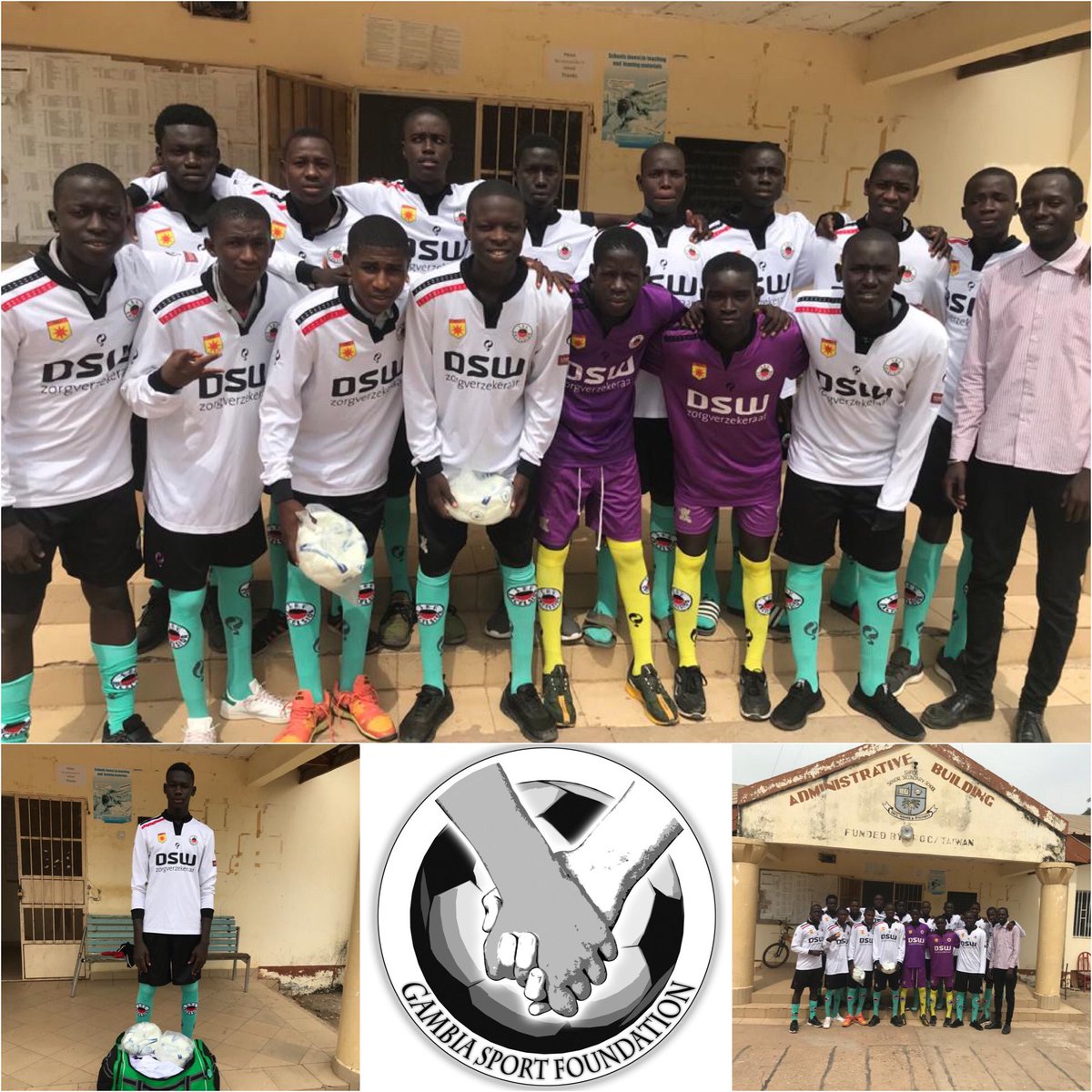 Opnieuw #tenues van <a href="/excelsiorrdam/">Excelsior Rotterdam</a> uitgereikt in Gambia door onze vertegenwoordiger. Nu is “Mansa Colley FC” uit Jalambang Village het team dat zorgt voor een tweede leven van deze fantastische outfit. Grote dank aan #EXCELSIOR en aan  #DSW Zorgverzekeraar.