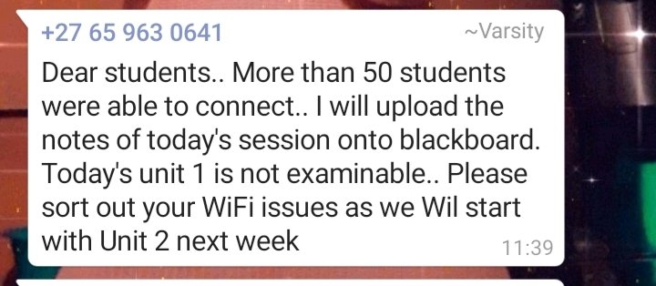 Simamke71216266's tweet photo. @NolukhanyoZ @akhaworldwide @Siya_CB @CPUT #CPUTMUSTFALL 
I don't even know what unit 1 is about 💔😭 but next week they are moving on https://t.co/T2FdQKGCCN