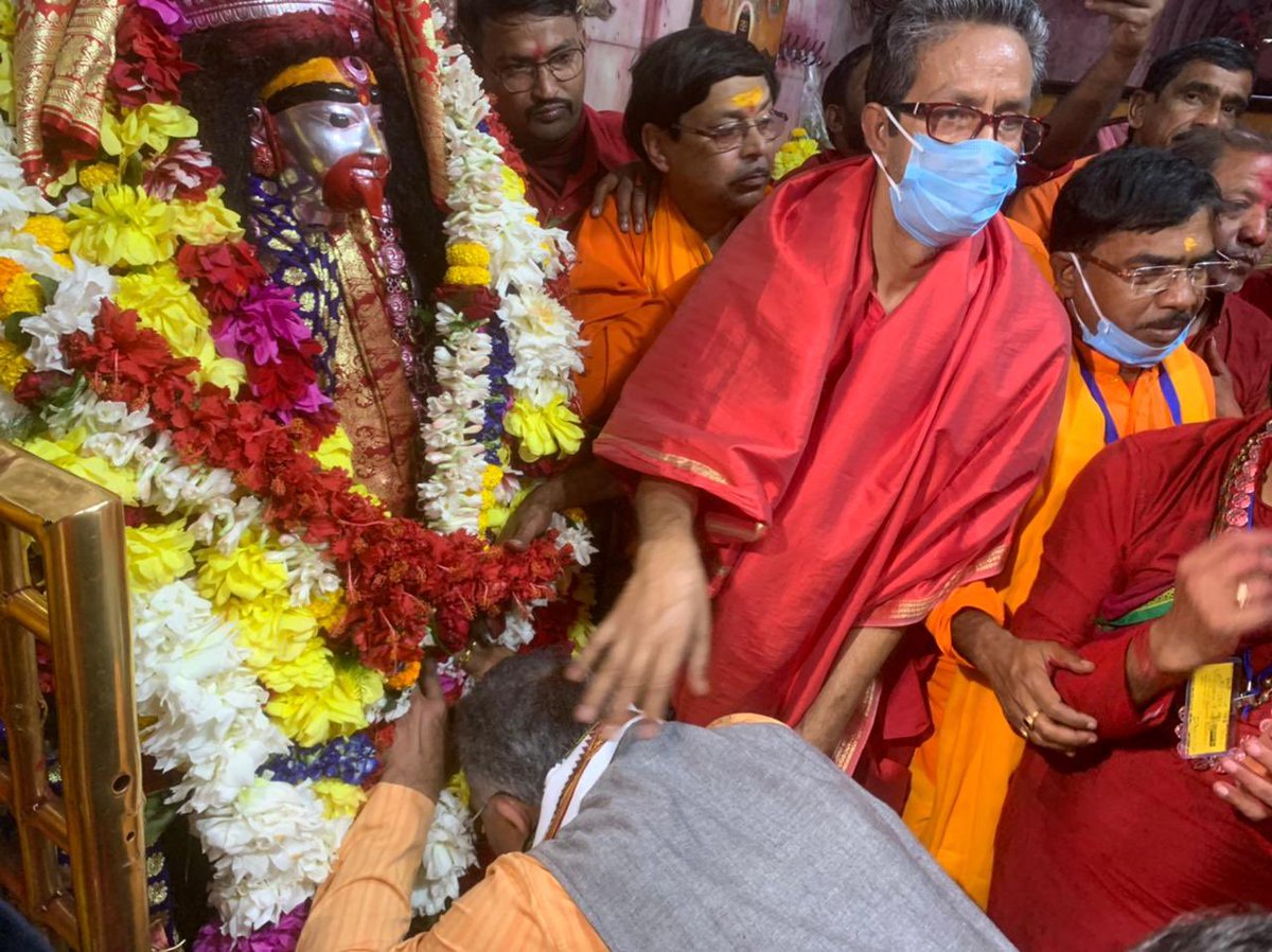 DilipGhoshBJP's tweet photo. Honorary National President Shri @JPNadda ji offered his humble Puja to Tara Maa-  "The Shakti" at Tarapith to annihilate the evil shadow of demonic power from our State and prayed for the overall well being of the people. https://t.co/ghs2J83ICj
