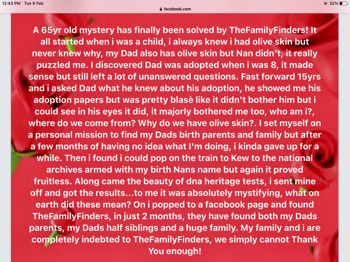 UKFamilyFinders's tweet photo. Evelyn’s story!
We are so happy for her 🧩❤️ #TheLongLostFamily #thefamilyfinders #unknownancestors #findmydad #AncestryDNA https://t.co/vCsyMcAfjh