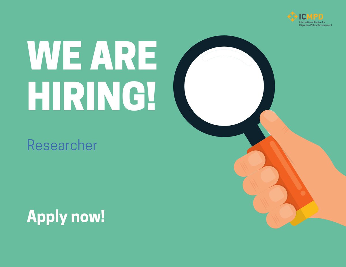ICMPD_PolRes's tweet photo. 📢We are hiring! 

@ICMPD #Research Unit is looking for a Researcher for our new project PARIM.

See the full vacancy announcement &amp; apply here 👉
https://t.co/gXr25AV08y

#jobs #careers https://t.co/p5p7gHS8pT