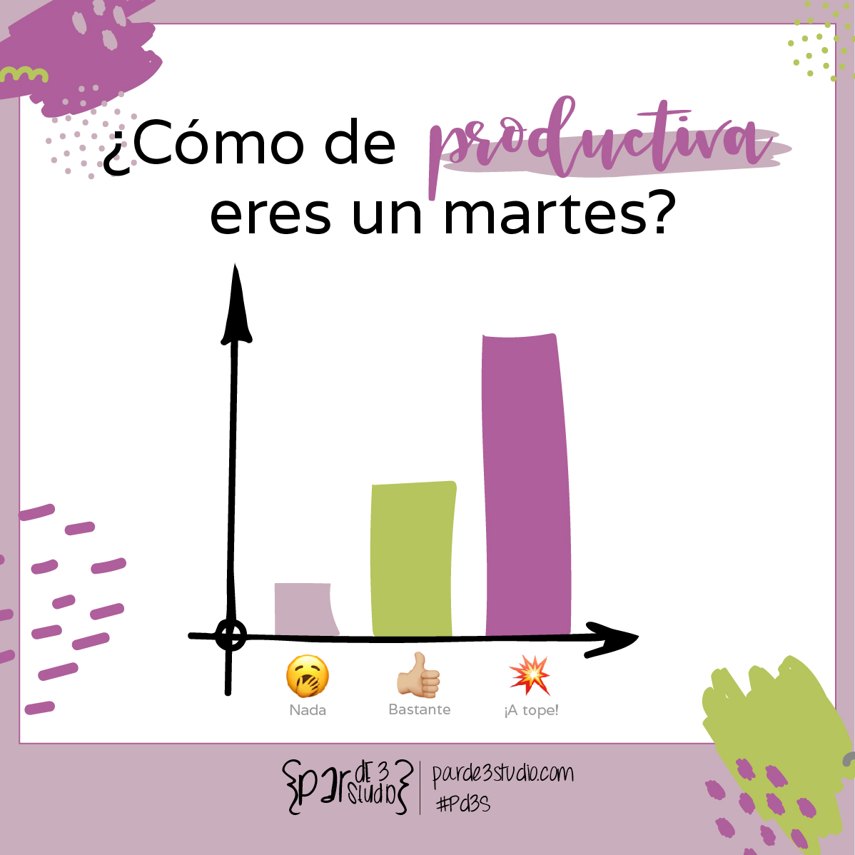 Parde3Studio's tweet photo. 💪 MARTES A TOPE 💪
Y tú, ¿cómo de productiva eres un martes?
Yo estoy así: 💥 ¡A TOPE!
#parde3studio #estudiocreativo #estudiodiseñocreativo #diseñocreativo #design #productividad #Pd3S #emprendedora #empresaria https://t.co/N3IFxCJBPX