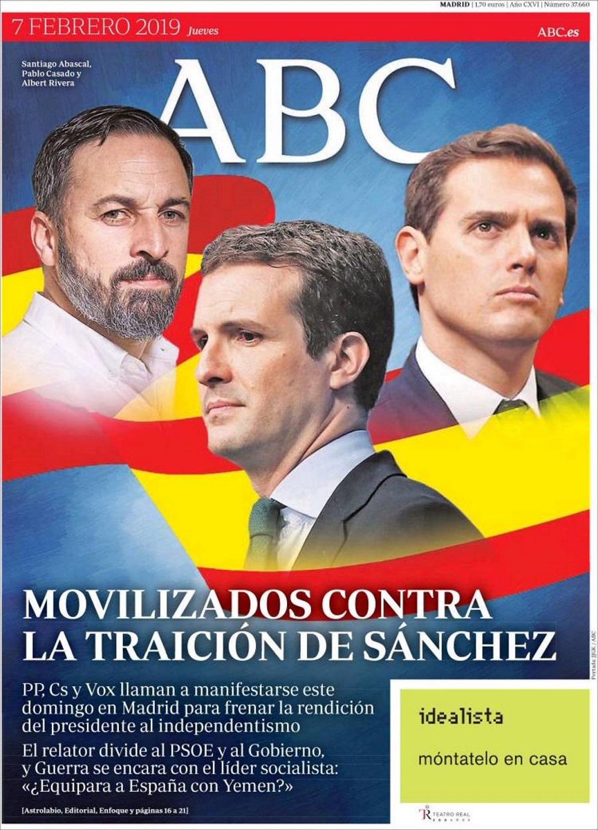 PabloIglesias's tweet photo. Ahora al ABC le preocupa VOX...Y dice que son casi tan malos como nosotros... Ahora... https://t.co/5O0Xsjp3LS