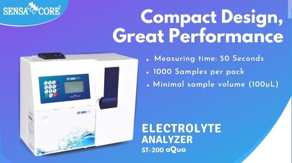 SensacoreLtd's tweet photo. With features that fulfil every need of the laboratories, Sensa Core presents ST 200 aQua #ElectrolyteAnalyzer which is great in performance and efficiency combined with a compact design.
For more info: https://t.co/nTfFvqxCtX
#senacore #ivd https://t.co/9TFhZdKo2o