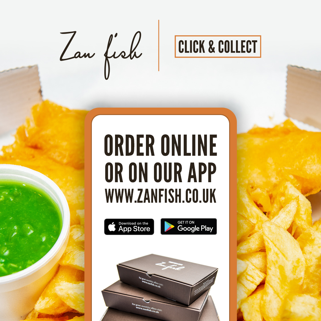 Zan_Fish_Derby's tweet photo. Experience the finest fish &amp; chips in Derby 🤩 Place your Zan Fish order today through our Click &amp; Collect service! It won't disappoint 😋 #zanfish #fishandchips #chippy #chipshop #clickandcollect #order #takeaway #delivery #thebest #derby #derbytakeaway #derbyfood #instafood https://t.co/gDwwi7ljNt