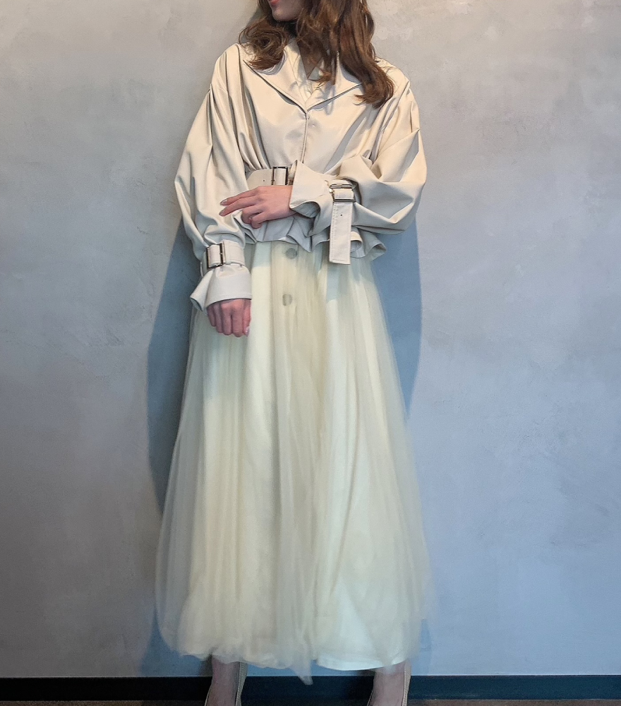 定番入荷 hybrid leather tulle spring coat - 通販 - www.ssciindia.com