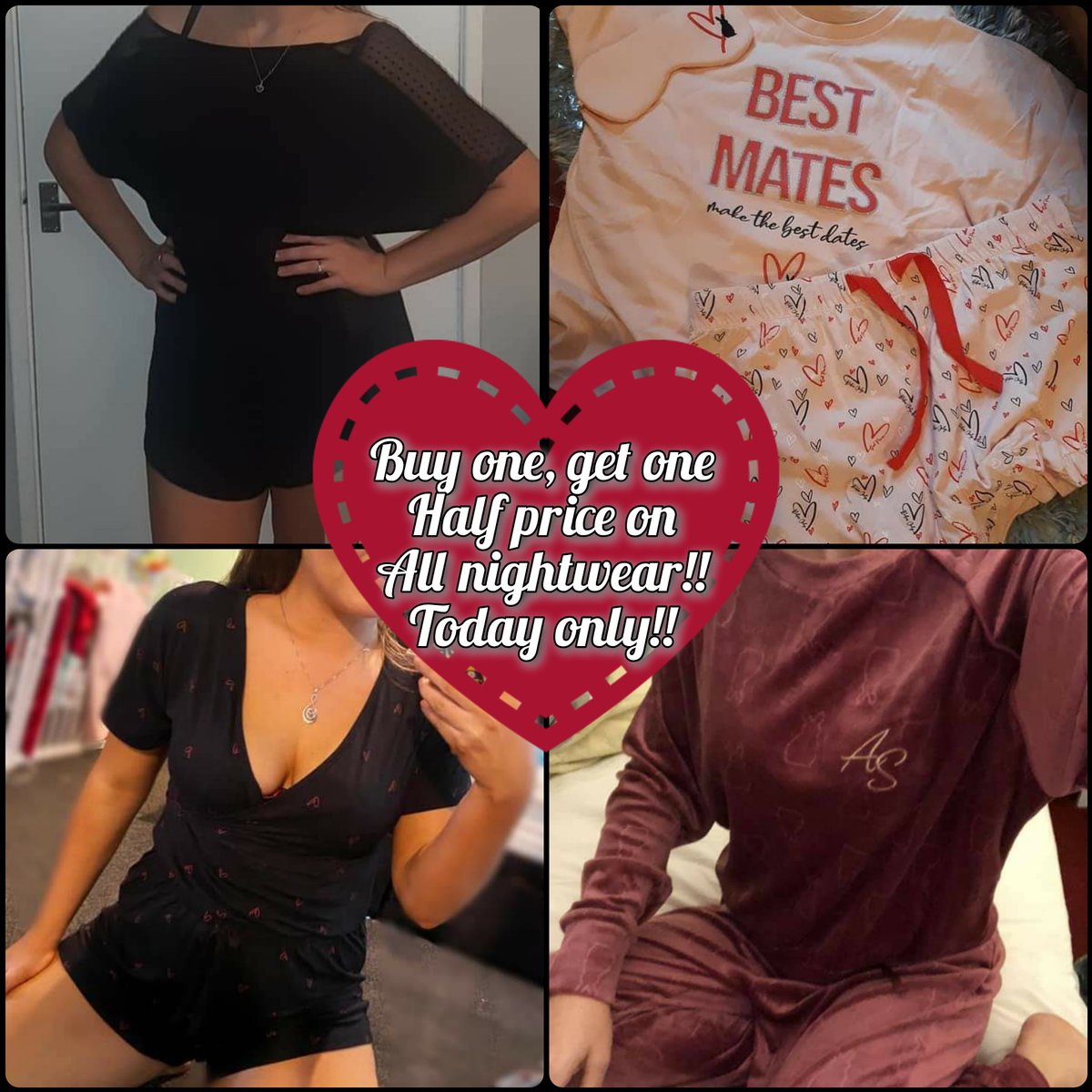 annsummers_rose's tweet photo. OFFER FOR TODAY ONLY!!!🥳
ANY NIGHTWEAR!!
.
.
.
#annsummers #annsummerscatalogue #annsummerslingerie #annsummerssale #annsummerspartyplan #annsummersrep #annsummersset #pjs #teddy #pjset #babydoll #bogohp #buyonegetonehalfoff #valentines #valentinesdaygift #giftideas https://t.co/Nr7jkDetTh