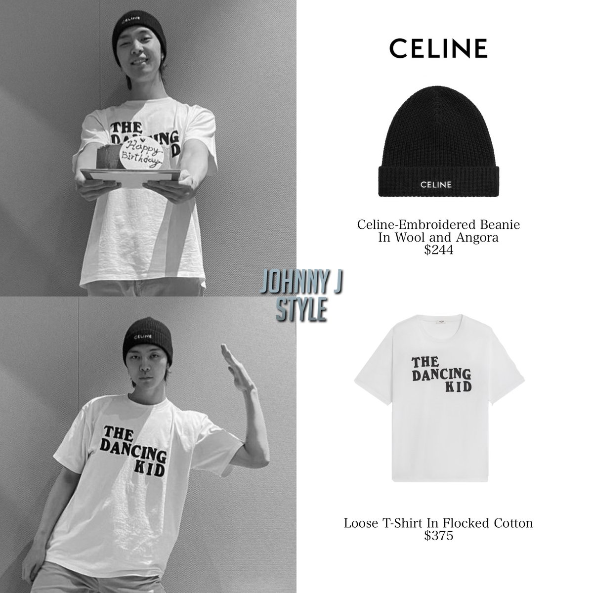 johnnyjstyle's tweet photo. 210209 | Johnny’s Birthday Instagram Post “thank you🥳”
—
Celine: Embroidered Beanie in Wool &amp; Angora &amp; Loose T-Shirt in Flocked Cotton
—
#johnny #johnnysuh #nct     #nct127 #johnnynct #nctjohnny #쟈니 https://t.co/dTfkbrHOES