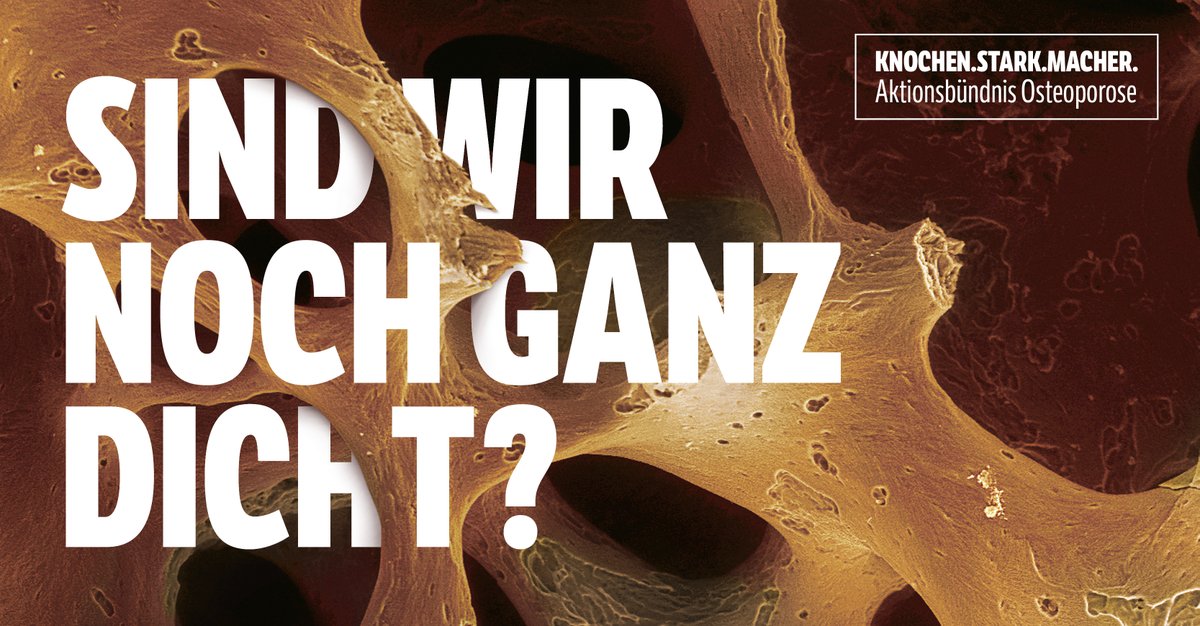 Verbesserung der Osteoporose Versorgung 👉🏾💪🏾

In 🇩🇪sind rund 6 Mio. Menschen von Osteoporose betroffen. Mit dieser Petition wollen Verbände, Vereine und Selbsthilfegruppen die Versorgung für Osteoporose-Patient:innen verbessern.

Wer unterschreiben mag 👇🏾
bit.ly/OsteoPet2021