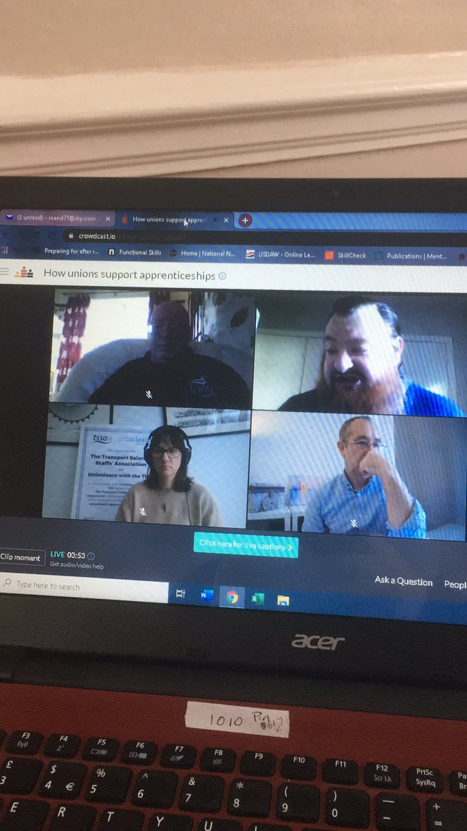 WaltonTiger's tweet photo. #NAW2021 @unionlearn @The_TUC #apprenticeships
Ready for a webinar on Apprenticeship support with @markvrowe and #MattP https://t.co/NHkJRjHSh1
