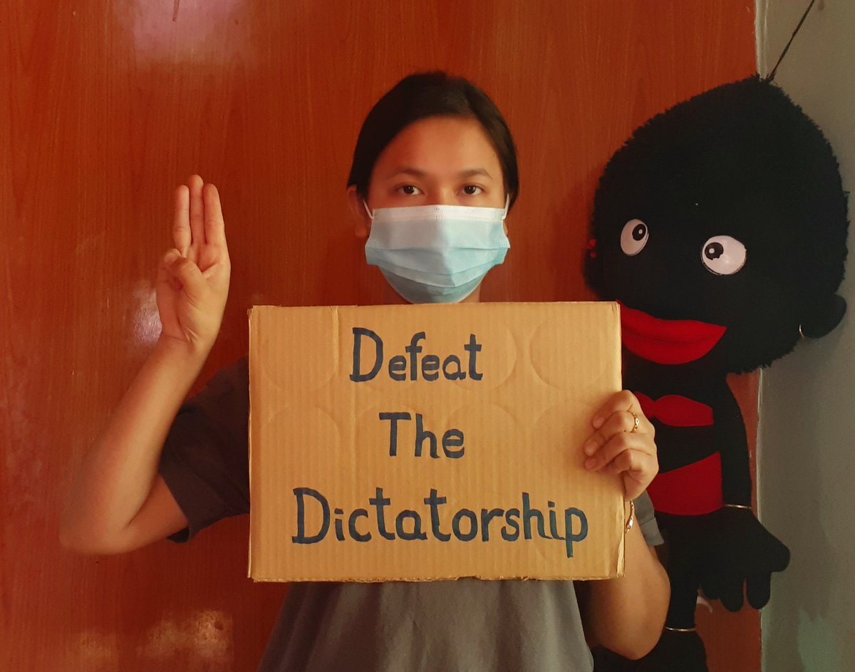 hotpotatolay's tweet photo. #DefeatTheDictatorship
#SaveMyanmar 
#HearTheVoiceOfMyammar 
#RespectOurVotes https://t.co/Hc49mLNwEr
