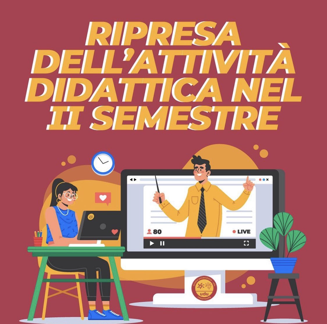 SUnistrapg's tweet photo. ‼️ Le attività didattiche riprenderanno Lunedì 1 Marzo ESCLUSIVAMENTE IN MODALITÀ ONLINE, per tutti gli anni di corso almeno, fino al 2 Aprile, data in cui ci sarà una rivalutazione in base alle indicazioni regionali. #COVID19 #Perugia #Università #UduUnistrapg https://t.co/fLhlm9KjON