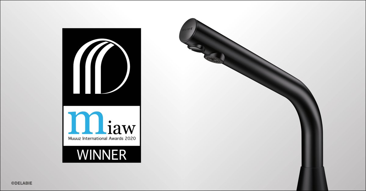 delabie_group's tweet photo. Le robinet électronique BLACK BINOPTIC de DELABIE (réf. 388035) a remporté le concours MIAW 2020 dans la catégorie « Équipement intérieur / Robinetterie ». Sa conception 100 % laiton et chrome noir mat offre une résistance optimale. https://t.co/tllj2tRJiq #DELABIE #muuz @MUUUZ https://t.co/bGLYAlVr0H