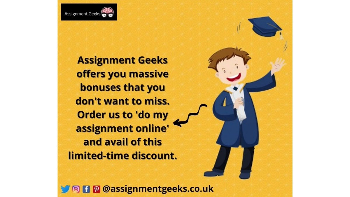 GeeksAssignment's tweet image. Our experts always provide well-researched and perfectly-written Thesis to students, which are standout in the whole class assignments.
assignmentgeeks.co.uk
#timedelivery #cheaprates #Assignmenthelp #writemyessay #writemyassignment #academichelper #Authenticcontent