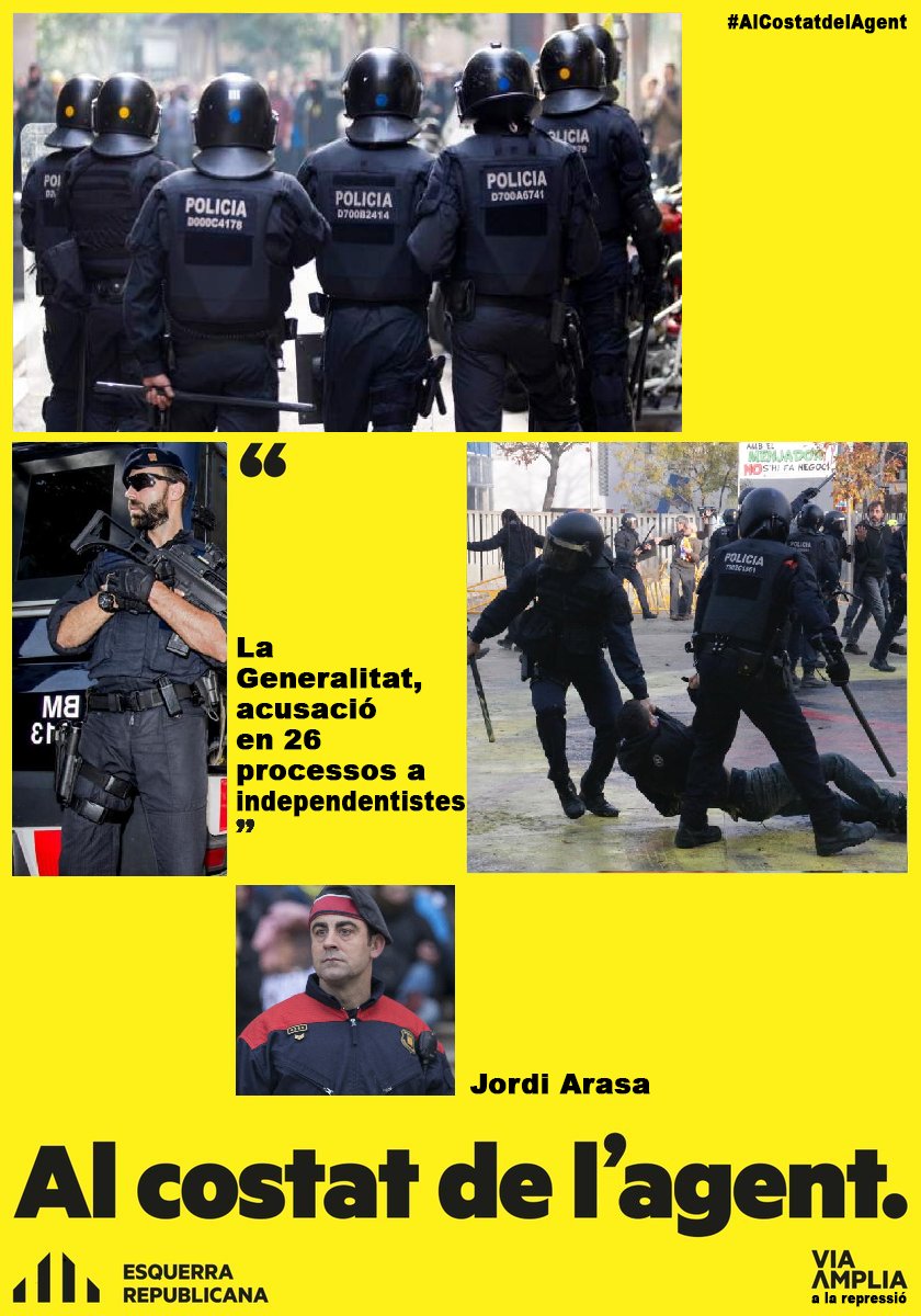 Junts per reprimir al costat de l'agent.