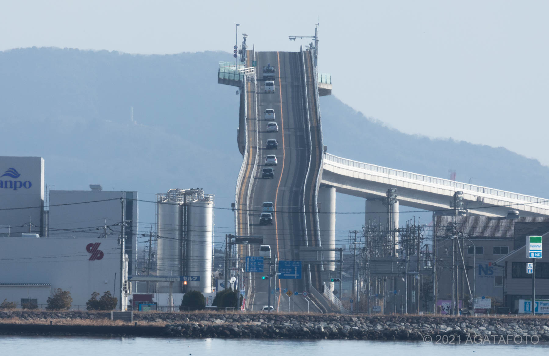 Agatafoto 江島大橋 通称 ベタ踏み坂 鳥取県境港市 島根県松江市 以前撮ったものとは別の場所 江島大橋 ベタ踏み坂 橋 T Co Hegbi1jd1c Twitter