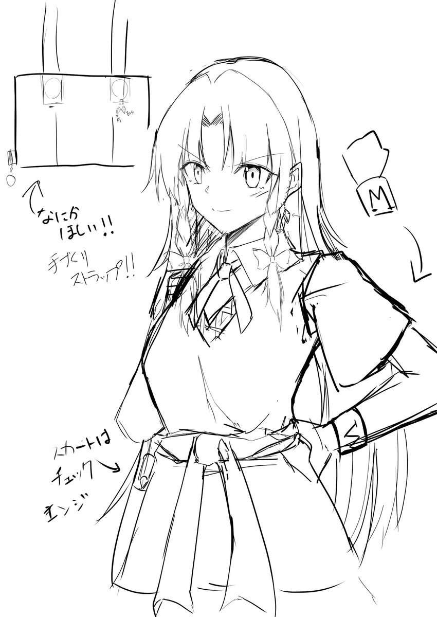 配信で描いた産物(学パロめーりん、バニー咲夜さん、こあ霊) 