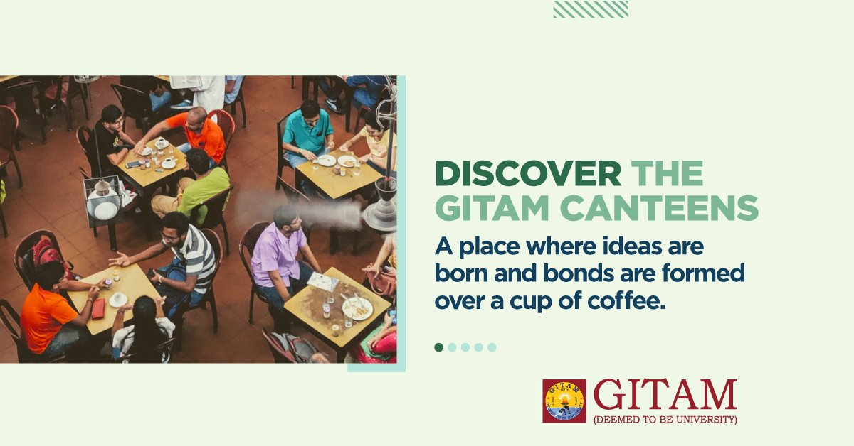 GITAMUniversity's tweet photo. College life without the canteen is an incomplete experience. Sample delicious, hygienic food across different cuisines at the GITAM cafeteria! #DiscoverGITAM #GITAM #GITAMLife #NammaGITAM #Canteen #CollegeCanteen #Food https://t.co/DzzPovHOT0