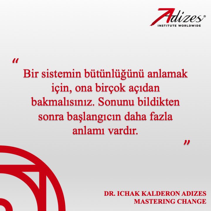 AdizesT's tweet photo. #yönetim #vizyon #misyon #strateji #adizesinstituteturkey #adizesinstitute #drichakadizes #adizes #familybusiness #ailesirketi #kriz #adizesacrosseurope #adizestürkiye #adizes_institute #adizesconsulting #adizesmethodology #kriz #paei #ik #insankaynakları #işealım https://t.co/HFzKWLKQ0d