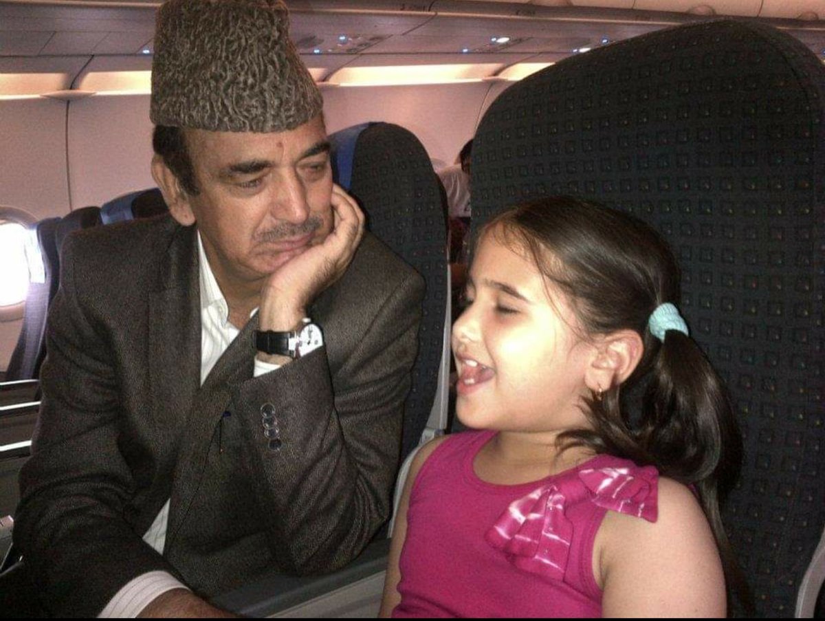 My daughter seconds PM Modi's sentiments about <a href="/ghulamnazad/">Ghulam Nabi Azad</a> 
(Many years ago they shared space on a #Kashmir flight. He invited her to sit next to him and she kept him occupied for the larger part of the flight. Only a sweet human could have indulged the child, the way he did 🙏)